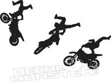 Motocross Motorcycle3 Silhouette Wall Decal DM