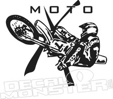 Motocross Motorcycle4 Silhouette Wall Decal DM