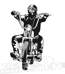 Motorcycle Chopper Wall Decal DM