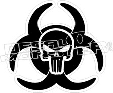 Bio Hazzard Punisher Skull Decal Sticker 