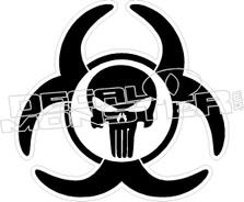 Bio Hazzard Punisher Skull Target Decal Sticker