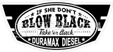 Blow Black Duramax Diesel Decal Sticker