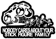 Nobody Cares Stick Family Monster Truck2 Decal Sticker
