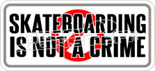 Skateboarding Is Not A Crime Decal Sticker