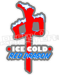 Ice Cold Red Dragon Decal Sticker