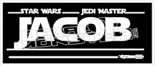 Star Wars1 Jedi Master Name Tag Decal Sticker 