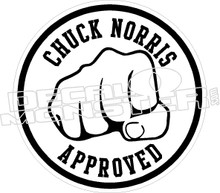 Chuck Norris Approved Decal Sticker - DecalMonster.com