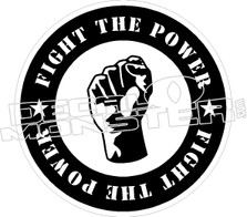Fight The Power Fist Decal Sticker