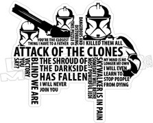  Star Wars Attack of the Clones Wall Art Decal Sticker
