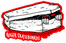 Roger Skateboards Coffin Decal Sticker