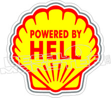 Powered By Hell Decal Sticker