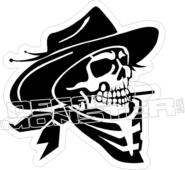 Cowboy Skull Decal Sticker - DecalMonster.com
