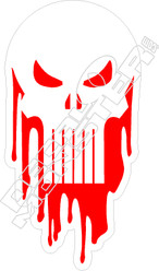 Punisher Skull Blood Drip Decal Sticker
