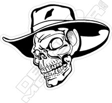 Cowboy Skeleton Decal Sticker 