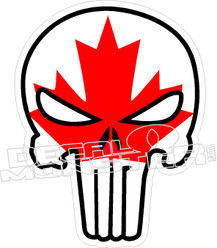 Canada Punisher Skull Decal Sticker