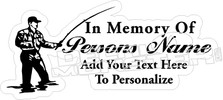 In Memory of Fisherman Decal Sticker 