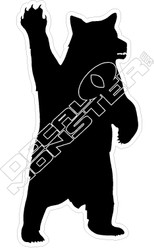 Grizzly Bear Standing Decal Sticker