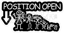 Stick Family Position Open Decal Sticker