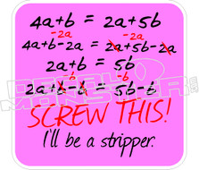 Screw This Be Stripper Decal Sticker