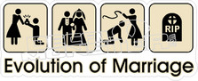 Evolution of Marriage Decal Sticker 
