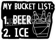 Bucket List Beer Ice Decal Sticker