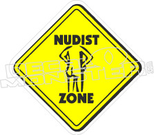 Nudist Zone Decal Sticker