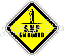 Stand Up Paddler On Board Decal Sticker
