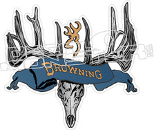 Browning Wicked Skull Decal Sticker