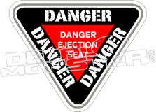 Mini decals Ejector Seat Decal Danger Ejection Seat Ejection Seat Sticker 