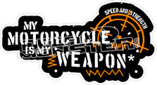 Motorcycle Weapon Decal Sticker
