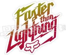  Faster Than Lightning Fox Decal Sticker