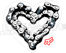 Fox Chain Heart Decal Sticker