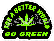 Better World Go Green Decal Sticker