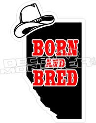 Alberta Born and Bred Decal Sticker