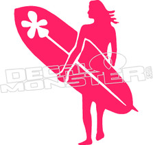 Girl Surfboard 53 Decal Sticker