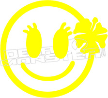 Happy Face Hawaii Girl Decal Sticker
