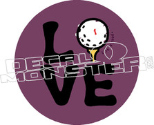 Love Golf 51 Decal Sticker