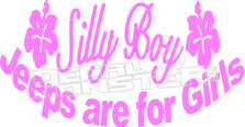 Silly Boys Jeeps For Girls Decal Sticker