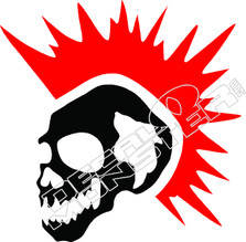 Skull Mohawk Decal Sticker