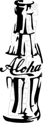 Aloha Coke Bottle Decal Sticker