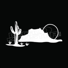 Cactus Desert Mountain Decal Sticker