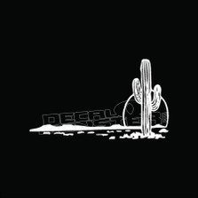 Desert Cactus Mountain Sun 2 Decal Sticker