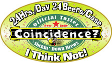24 Hrs 24 Beers Coincidence Decal Sticker