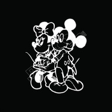Mickey and Minnie Decal Sticker