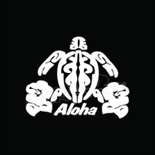 Aloha Turtle Decal Sticker