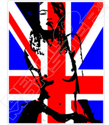 Britain Pin Up Girl Decal Sticker