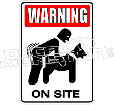 Warning Dog Fucking On Site Decal Sticker