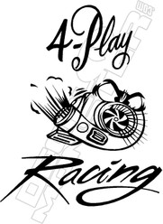 4Play Racing Decal Sticker