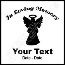 In Loving Memory Angel 51 Decal Sticker