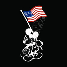 Mickey Mouse American Flag Decal Sticker